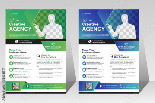 modern & corporate creative agency flyer template professional business flyer design vector for marketing proposal, promotion, advertising, publication poster