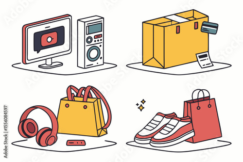 set of icons for shopping