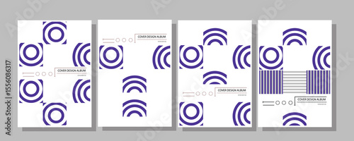 Trendy covers design. Minimal geometric shapes compositions. Applicable for brochures, posters, covers and banners.
