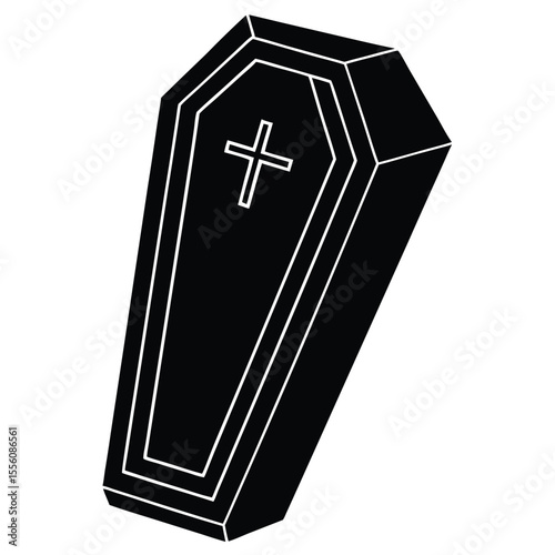 coffin nailed shut vector art