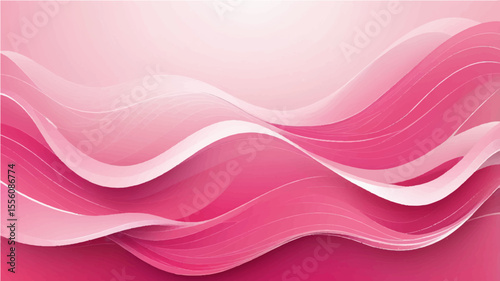 Soft flowing pink wave abstract background vector design