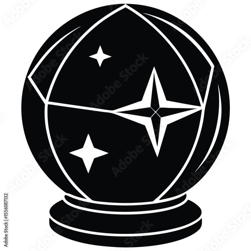 crystal ball vector art
