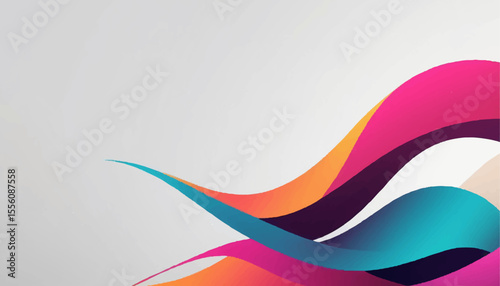 Abstract colourful background with flowing rainbow lines and wavy patterns, a vibrant illustration for modern business web design