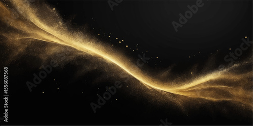 Abstract night sky with bright stars and a dark blue nebula galaxy