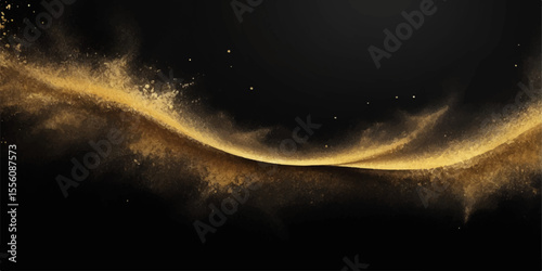 Abstract space background with dark blue sky, bright stars, and nebula clouds