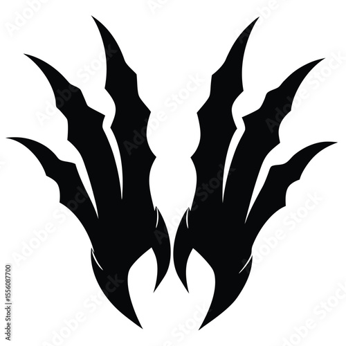 demon claws vector art