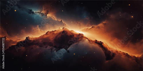 Sunrise lighting up the Earth from space with clouds and glowing atmosphere