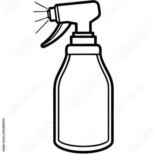 Clean Line Art Spray Bottle Icon
