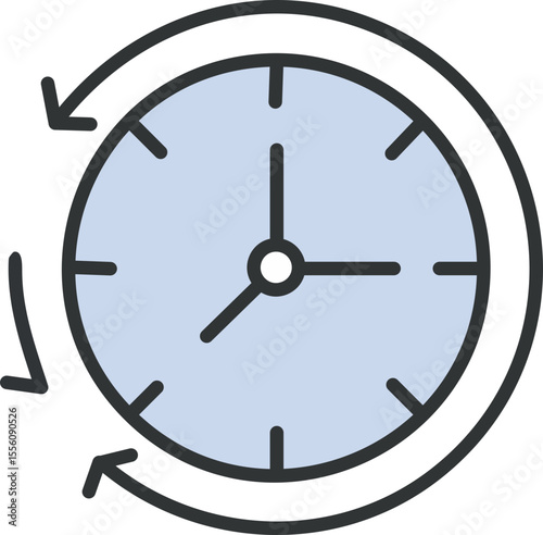 Symbole minimaliste de temps qui passe