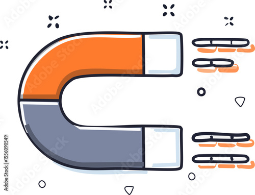 Symbole de magnétisme ou force invisible