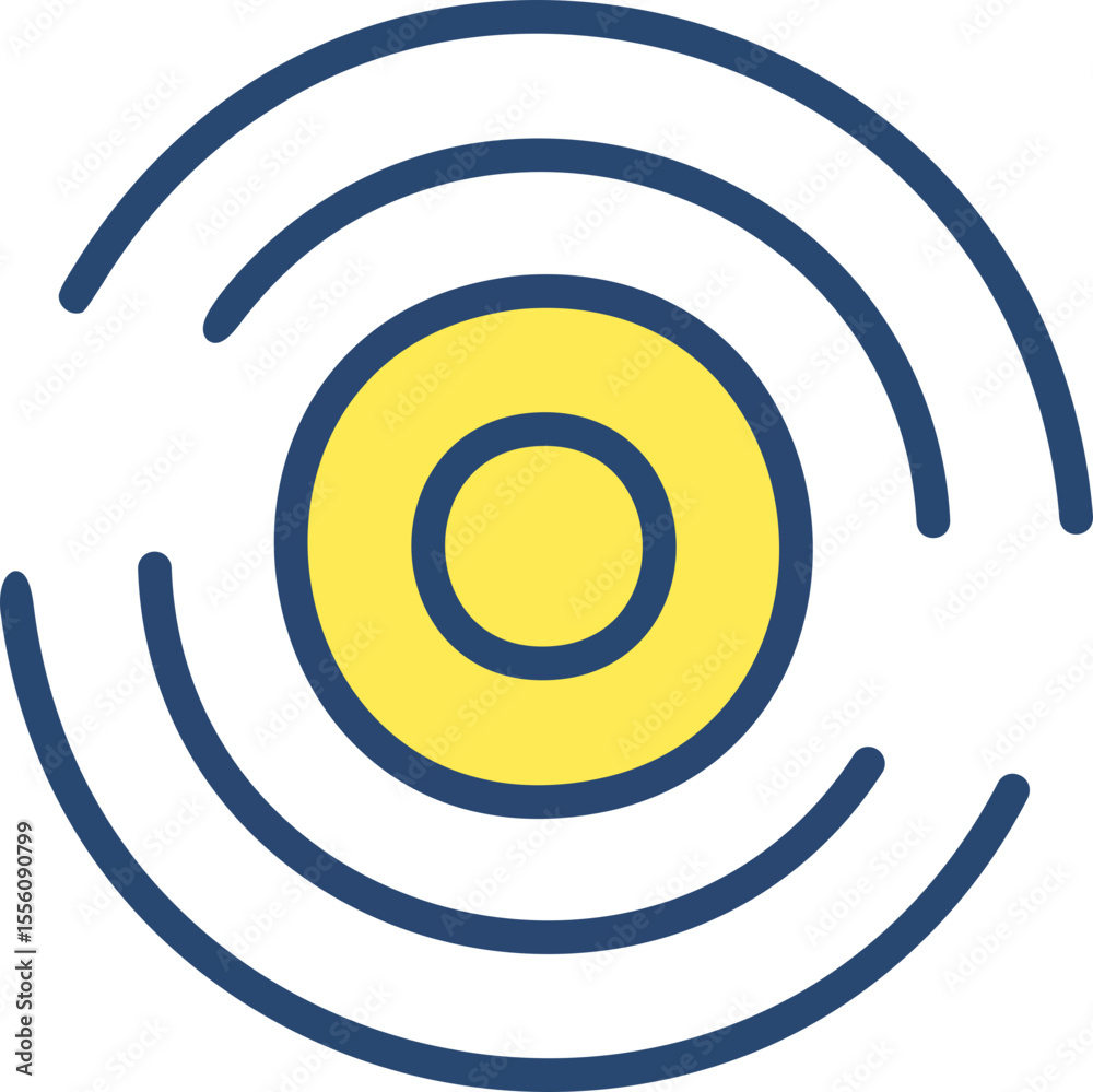 Icône spirale dynamique en expansion