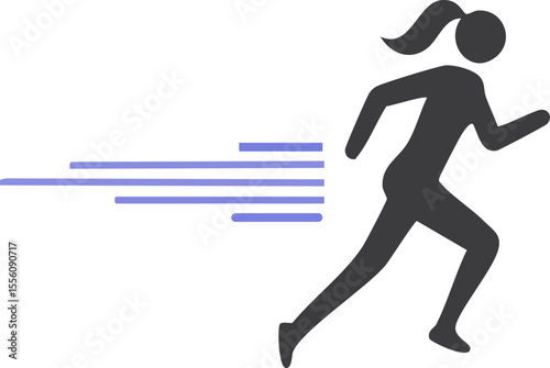 Symbole moderne d’activité sportive et mouvement fluide