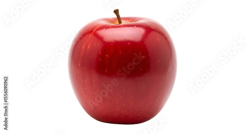 Red Apple Shows Vibrant Color on Transparent Background