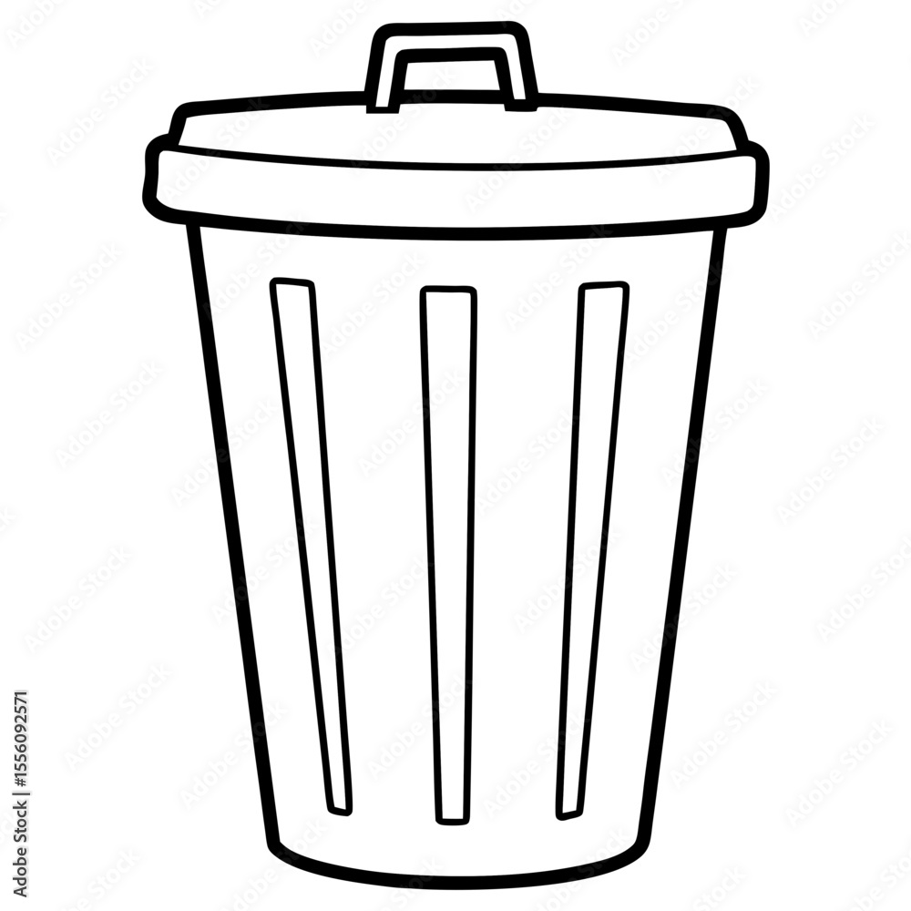 Clean Trash Can Outline Design Clean Trash Can Outline Design