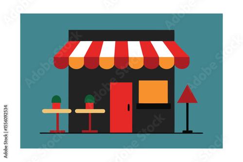 Vibrant storefront design creating an inviting retail space