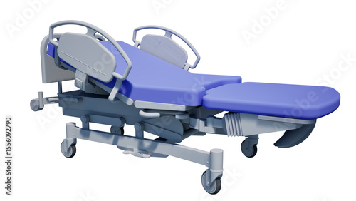 Patient recovery bed  isolated