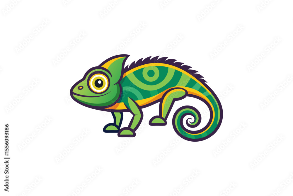 Fototapeta premium chameleon cartoon