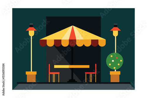 vector illustration of a circus tent