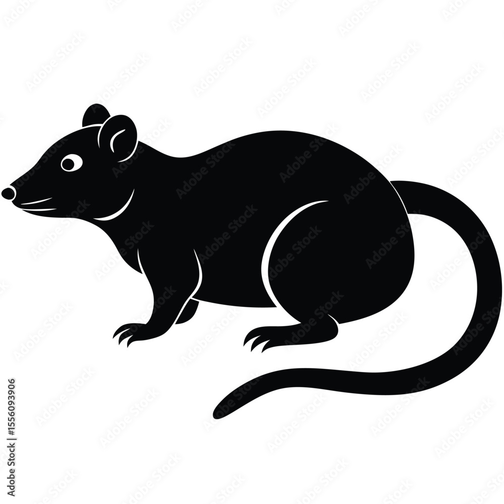 Obraz premium rat silhouette vector art