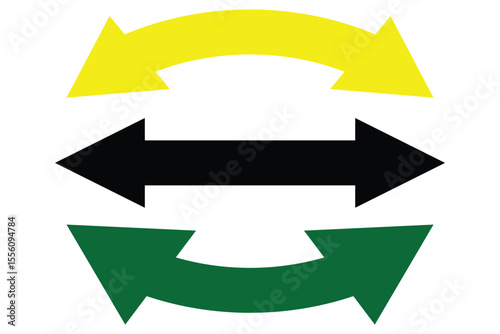 Fotografie Dual semi circle arrow set
