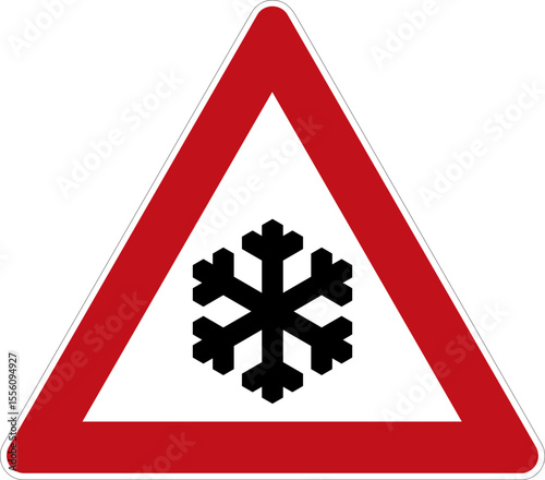 Schnee- oder Eisglätte - StVo DE, Vektor (SVG)