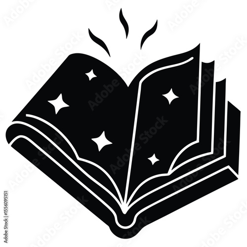 spell book vector art