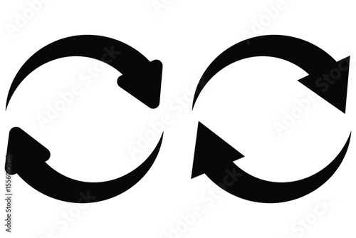 Set of circle arrows rotating on white background.  refresh, reload arrow. recycle arrow repeat arrow vector eps 10