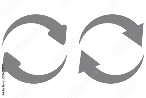 Set of circle arrows rotating on white background.  refresh, reload arrow. recycle arrow repeat arrow vector eps 10