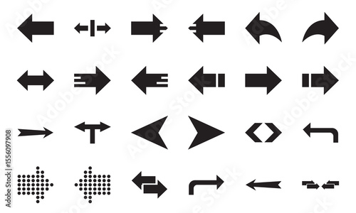 Left and Right side arrow icon. Long straight two side arrow icon. Vector illustration . isolated on white background. Pictograms and infographics for mobile apps.