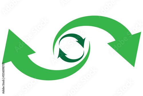 Arrows rotating clockwise. circle arrow icon set. circular arrow icon, refresh, reload, rotation arrow icon symbol sign, dual arrow vector illustration eps 10