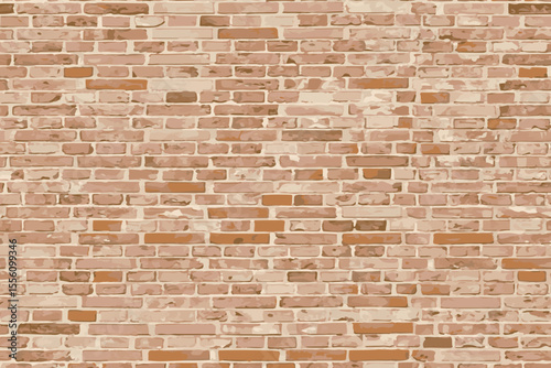 Texture of a red brick wall vector illustration	