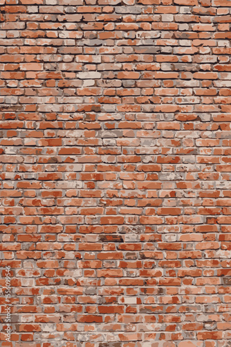 Texture of a red brick wall vector illustration	