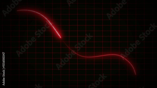 Global business growth neon glowing line and world map background animation 4k. Business, economy, financial services Abstract concept of global economy,
