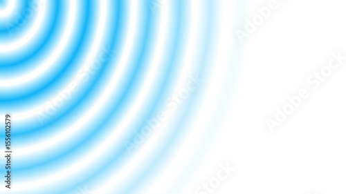 moving blue circle signal waves.futuristic radio waves animation.