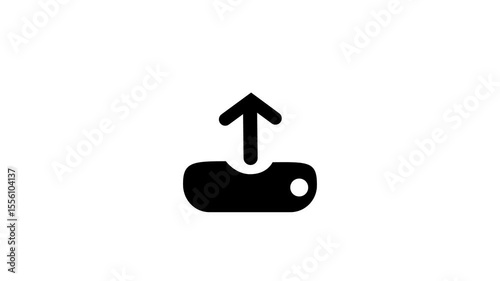 Upload Arrow Symbol Animation, Clean Flat upload Arrow Animation