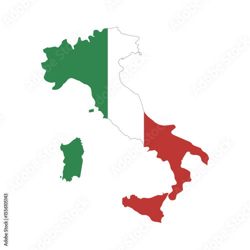 Italy country map on isolated white Background vector