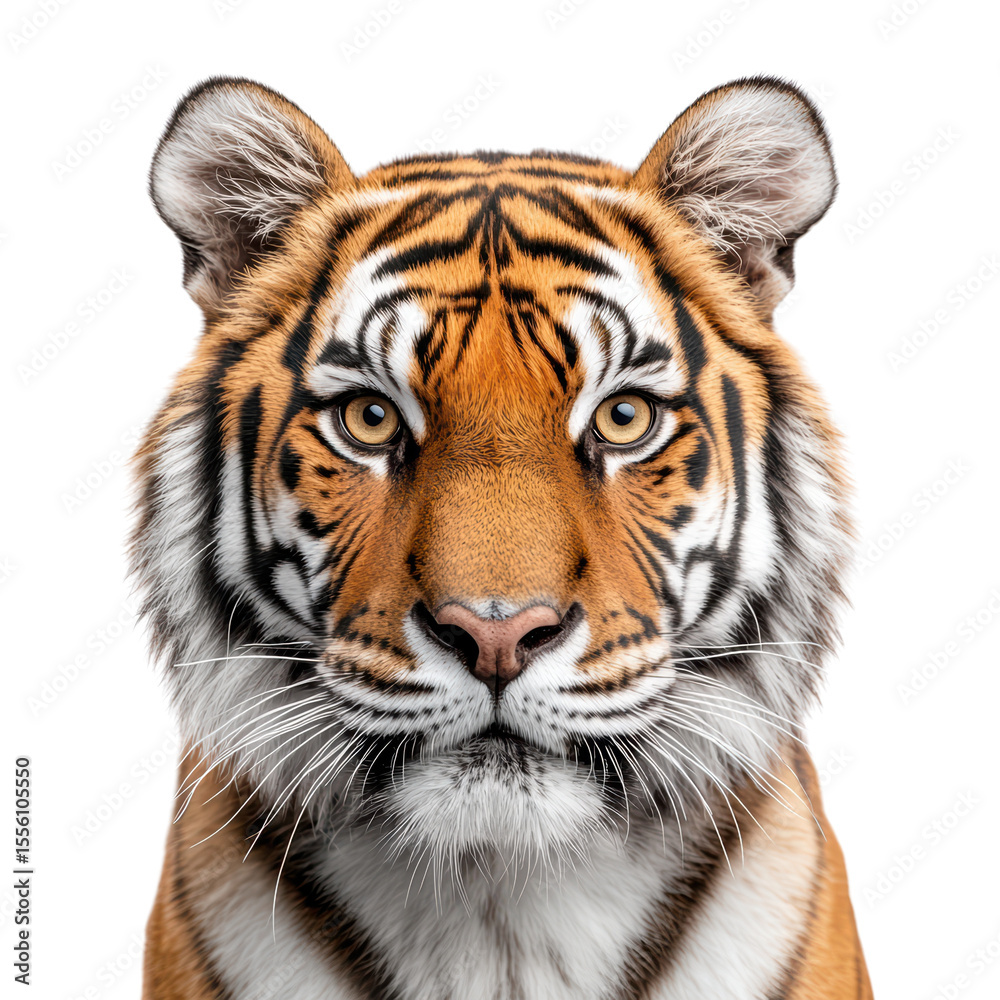Obraz premium Majestic close-up of a tiger's face