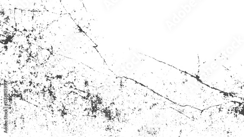 Grunge background black and white.  Texture of chips, cracks, scratches, dust, dirt. Isolated on white background. Monochrome texture composed   graphic elements. 