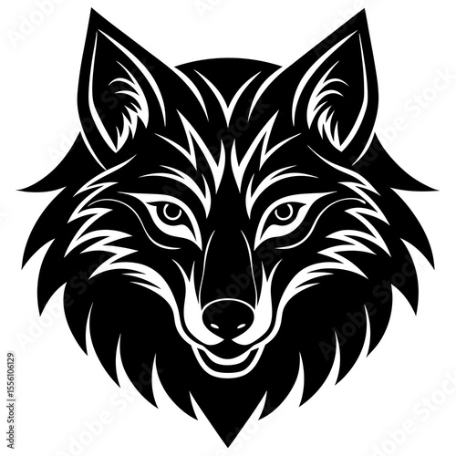 wolf head vector