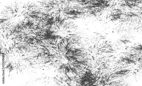 Grunge background black and white.  Texture of chips, cracks, scratches, dust, dirt. Isolated on white background. Monochrome texture composed   graphic elements. 