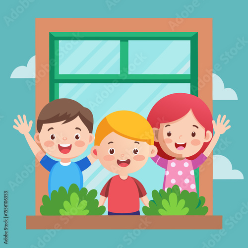 children in the garden