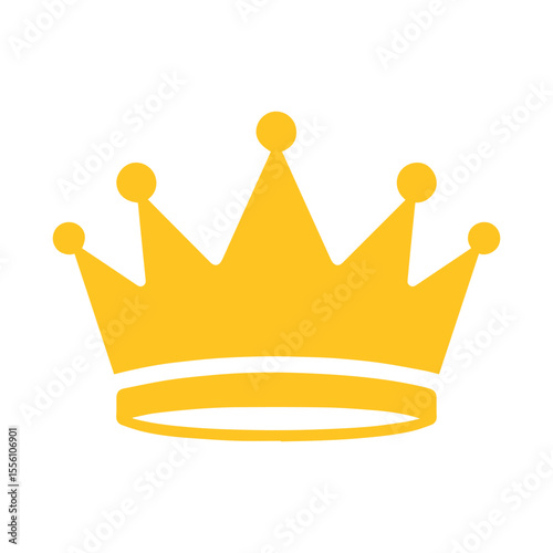 Crown gold icon Royal crown symbol isolated background vector illustration