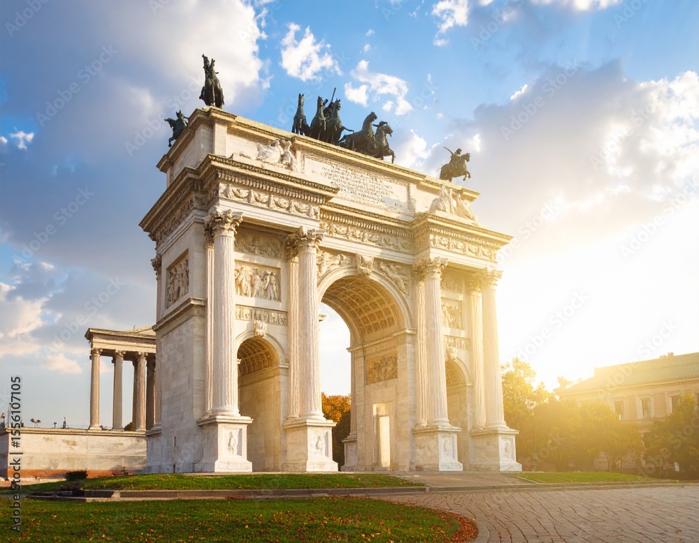 Obraz premium Detailed close-up of a monument in a park captured in a natural setting with dramatic light