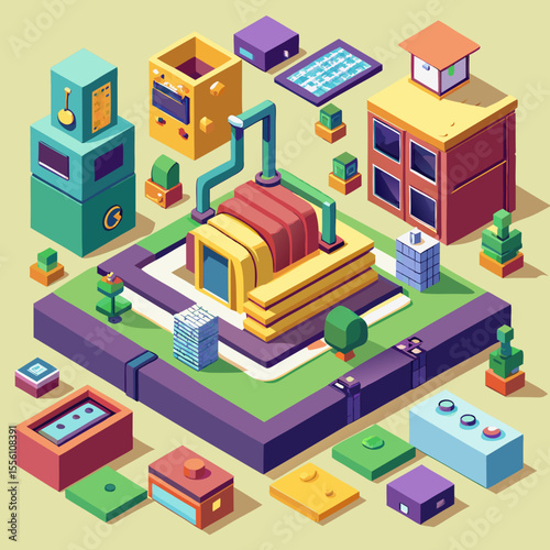 isometric view of the isometric city
