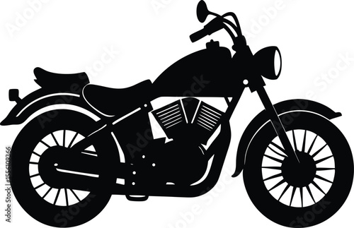 motorcycle silhouette on a white background new 2025 trendy