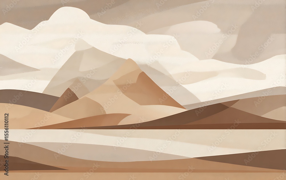 Obraz premium Abstract desert landscape in neutral tones