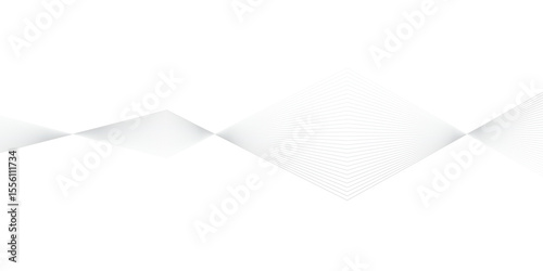 Elegant background design with white and grey line pattern or texture. Luxury horizontal white background for business banner, poster, backdrop, voucher, invite. Vector illustration