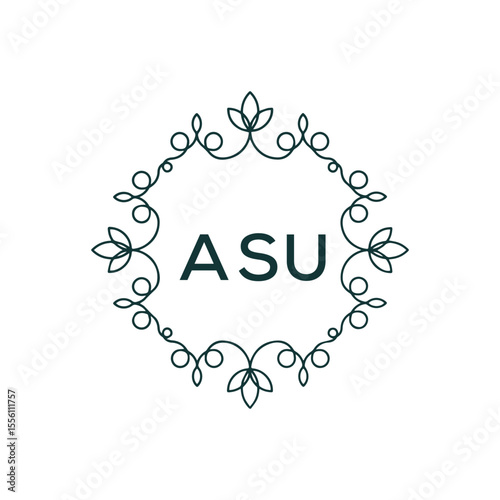 asu letter logo design