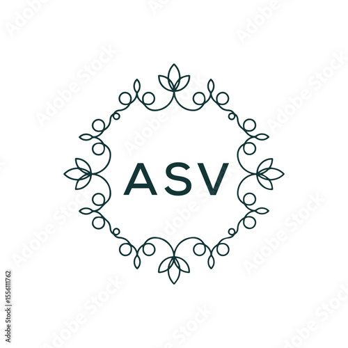 ASV logo design vector template