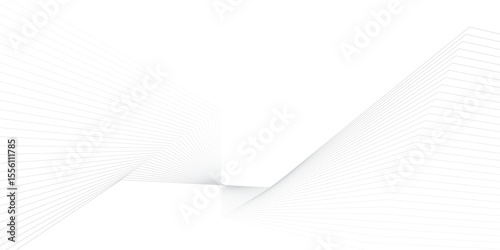 Elegant background design with white and grey line pattern or texture. Luxury horizontal white background for business banner, poster, backdrop, voucher, invite. Vector illustration